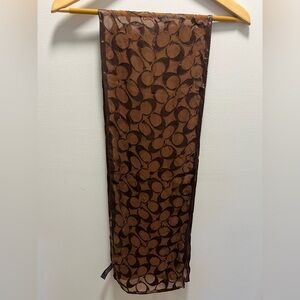 Coach Chocolate Brown Sheer Scarf